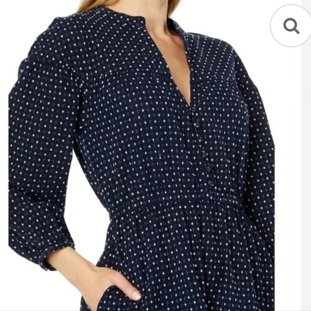 Dobby Tiered V-Neck Midi Dress - Picture 4 of 15